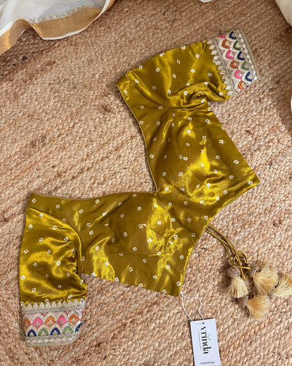 Mustard Bandhej Blouse
