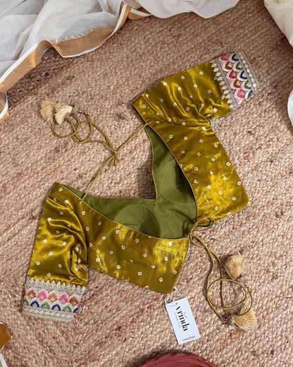Mustard Bandhej Blouse