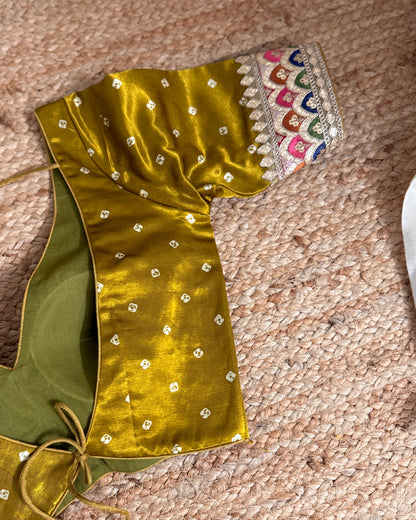 Mustard Bandhej Blouse