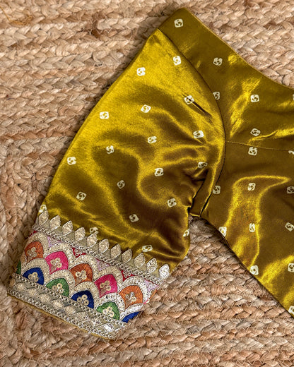 Mustard Bandhej Blouse