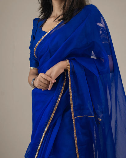 Neela Padma Zari Saree