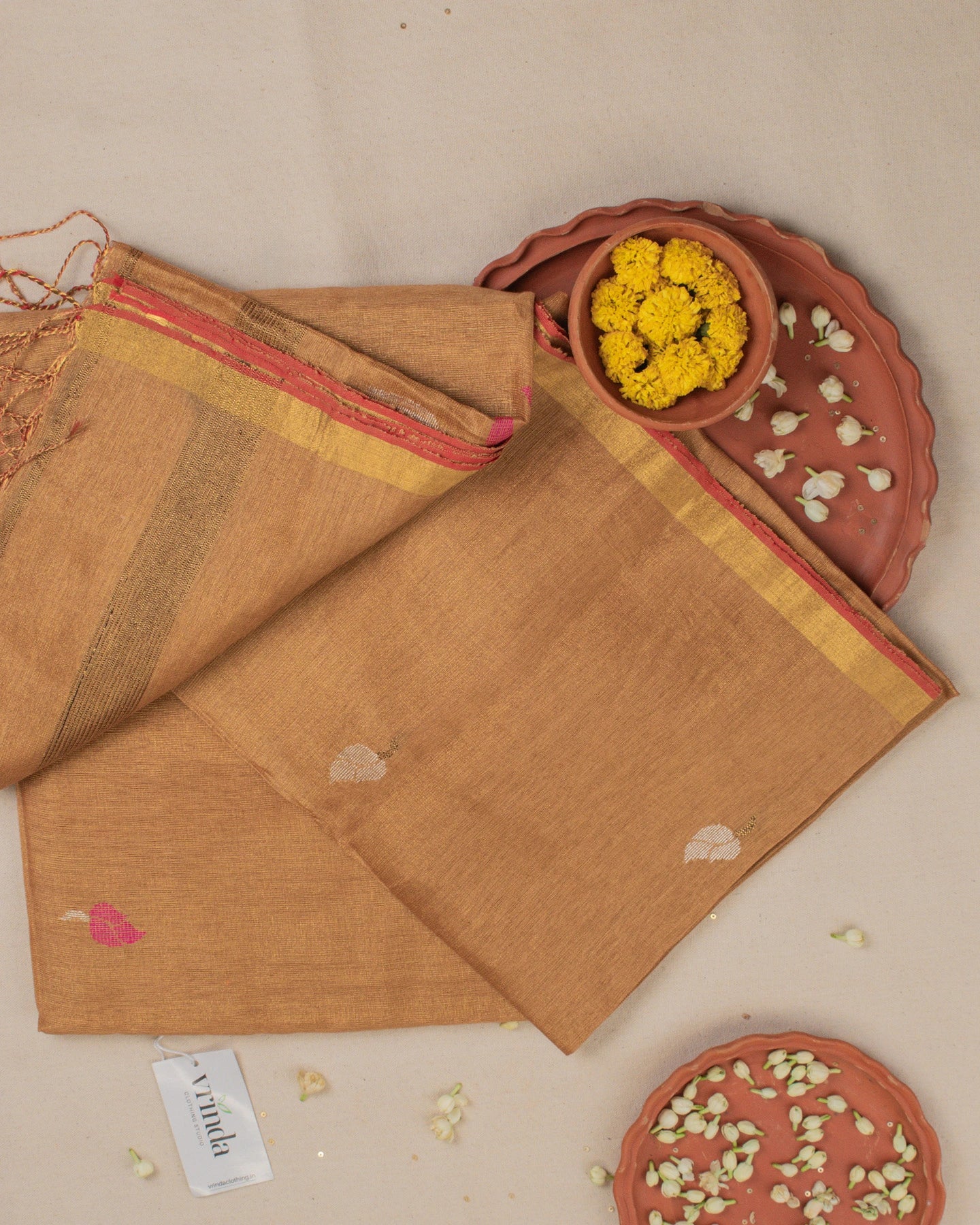 Chandan Paithani Handwoven Saree