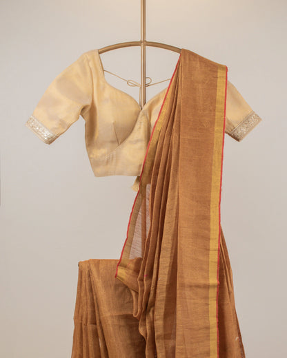 Chandan Paithani Handwoven Saree