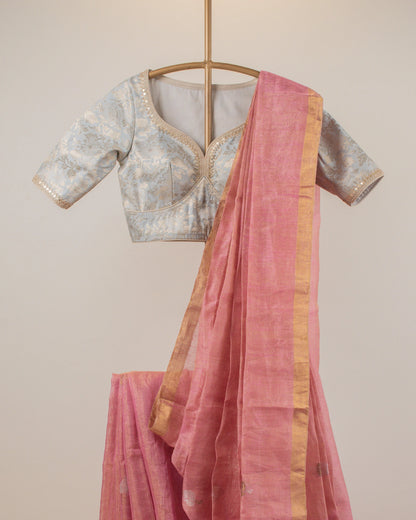 Lotus Pink Paithani Handwoven Saree