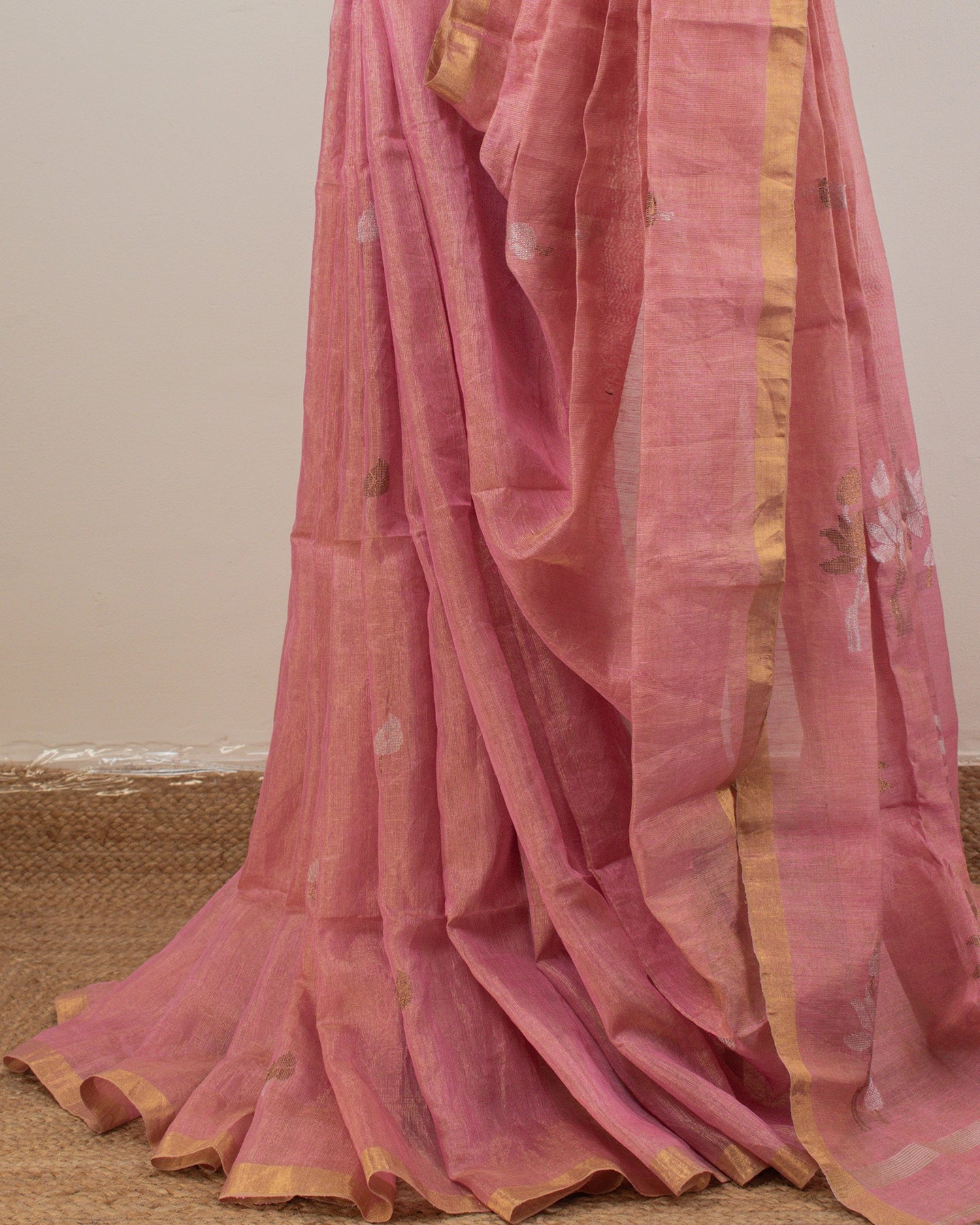Lotus Pink Paithani Handwoven Saree
