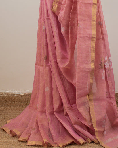 Lotus Pink Paithani Handwoven Saree