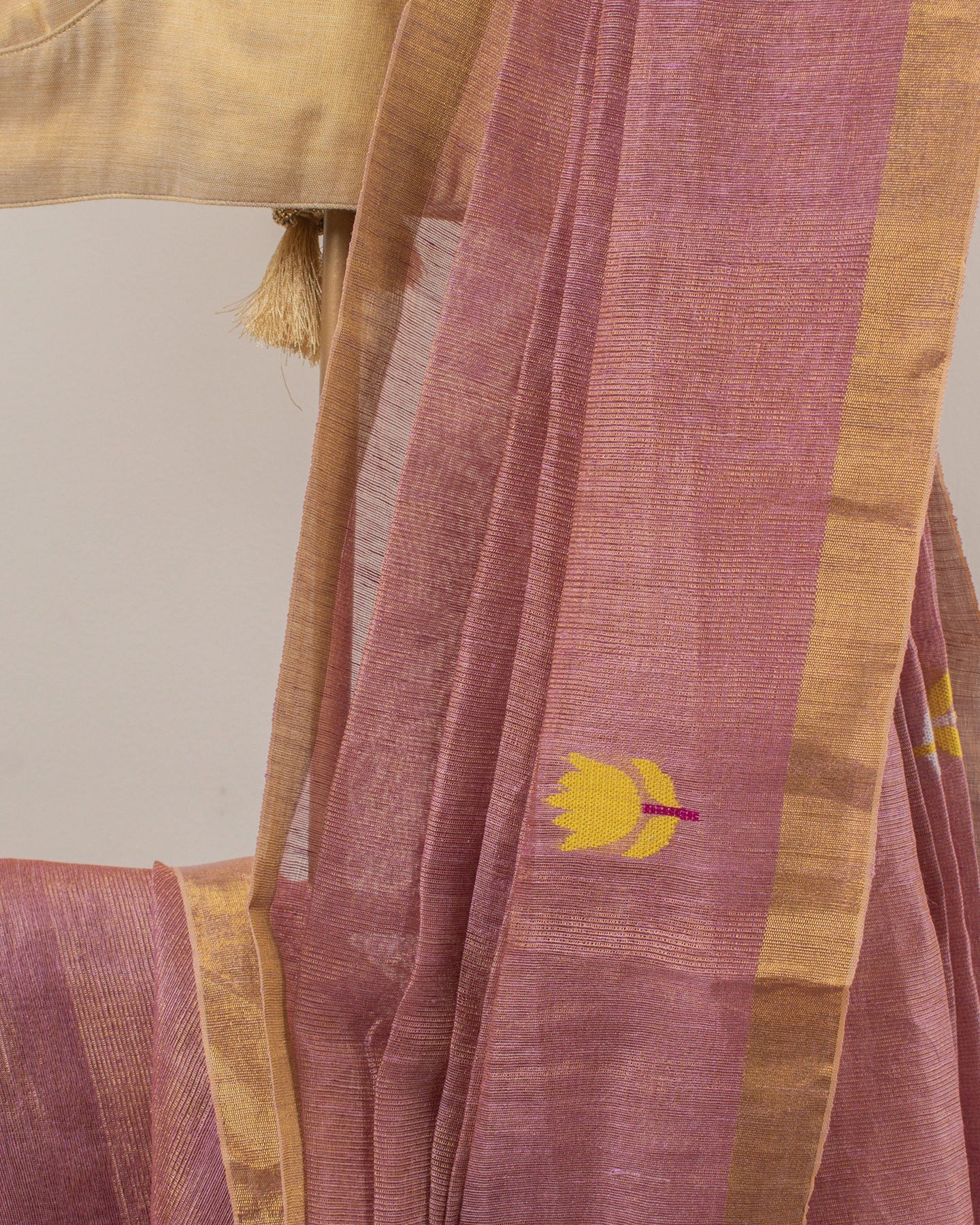Onion Pink Paithani Handwoven Saree