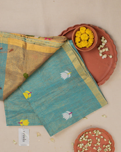 Rama Green Paithani Handwoven Saree