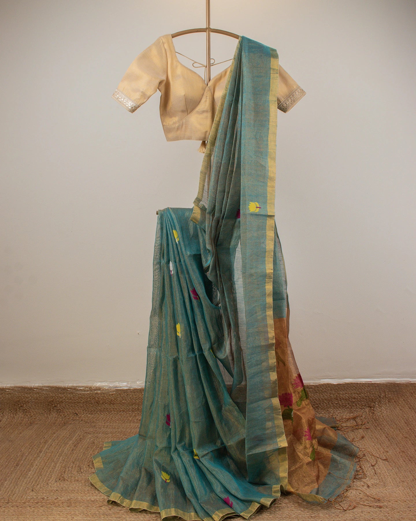 Rama Green Paithani Handwoven Saree