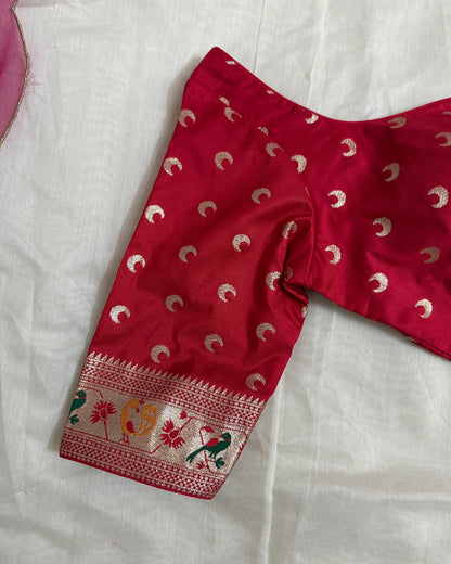 Paithani Red Blouse