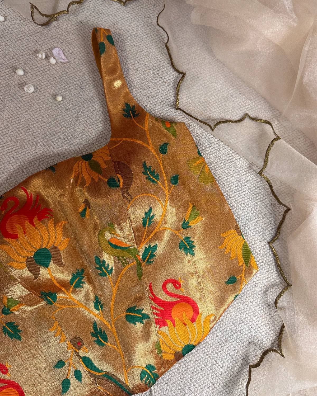 Peela Paithani Corset