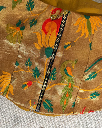 Peela Paithani Corset