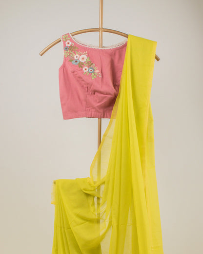 Pineapple Punch Saree