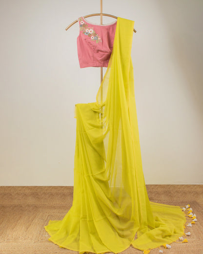 Pineapple Punch Saree