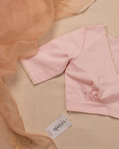 Pink Checks Blouse