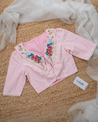 Peter Pink Checks Blouse