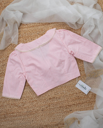 Peter Pink Checks Blouse
