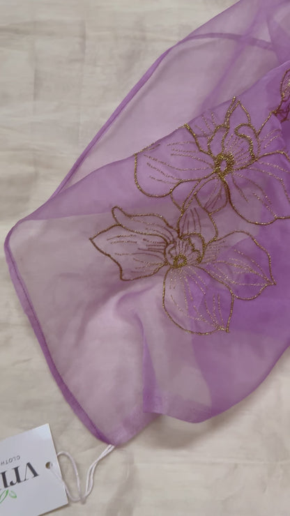 Tulip Lilac Saree