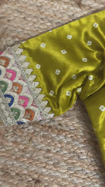 Mustard Bandhej Blouse