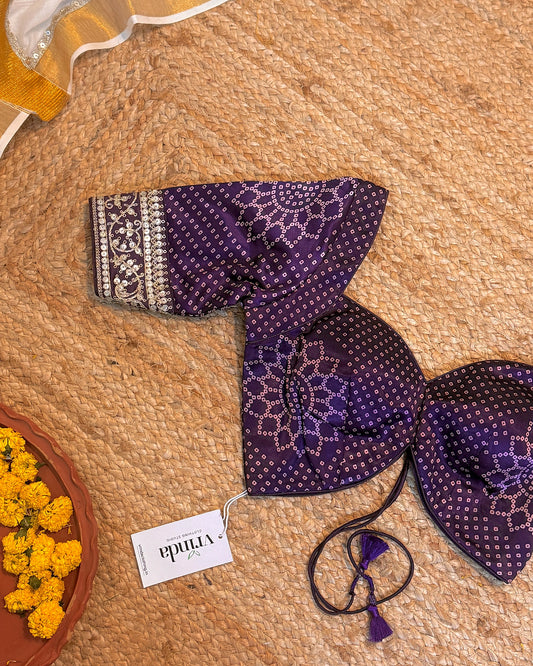 Purple Bandhej Blouse