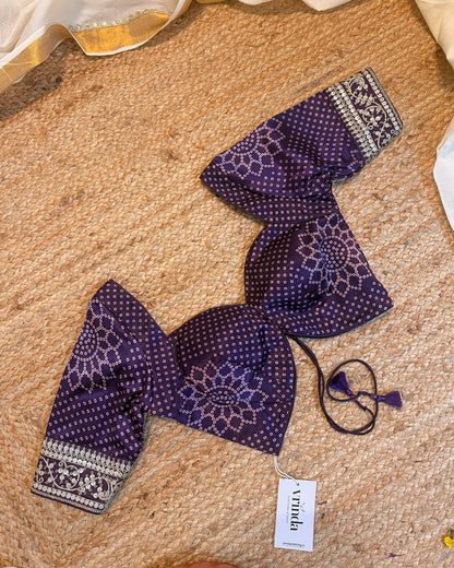 Purple Bandhej Blouse