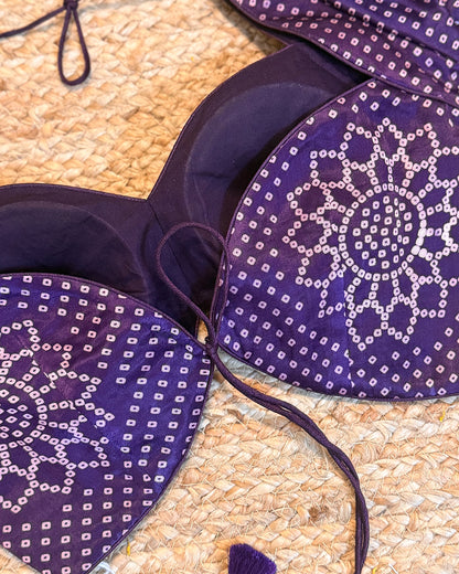Purple Bandhej Blouse