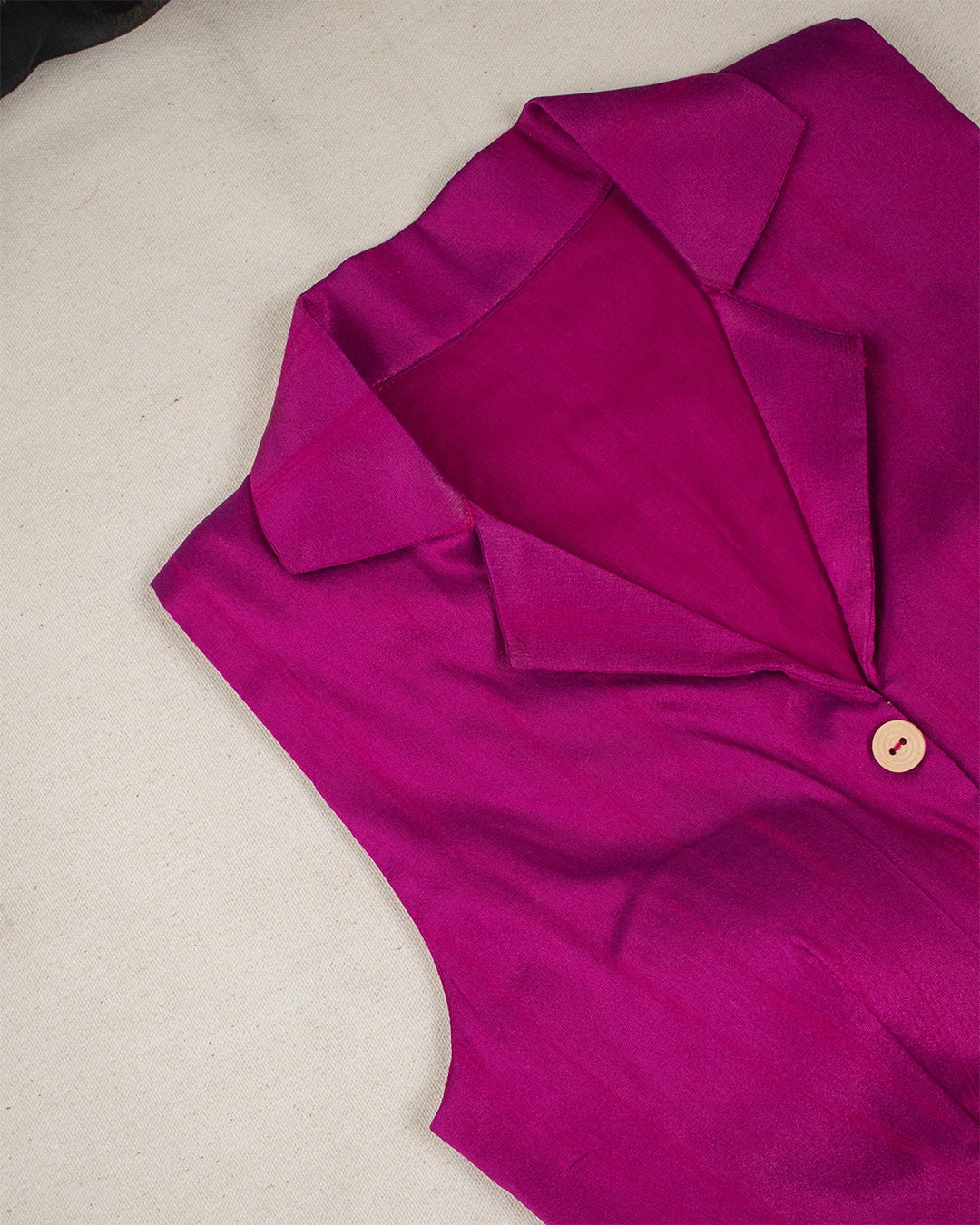 Purple Floral Lapel Blouse