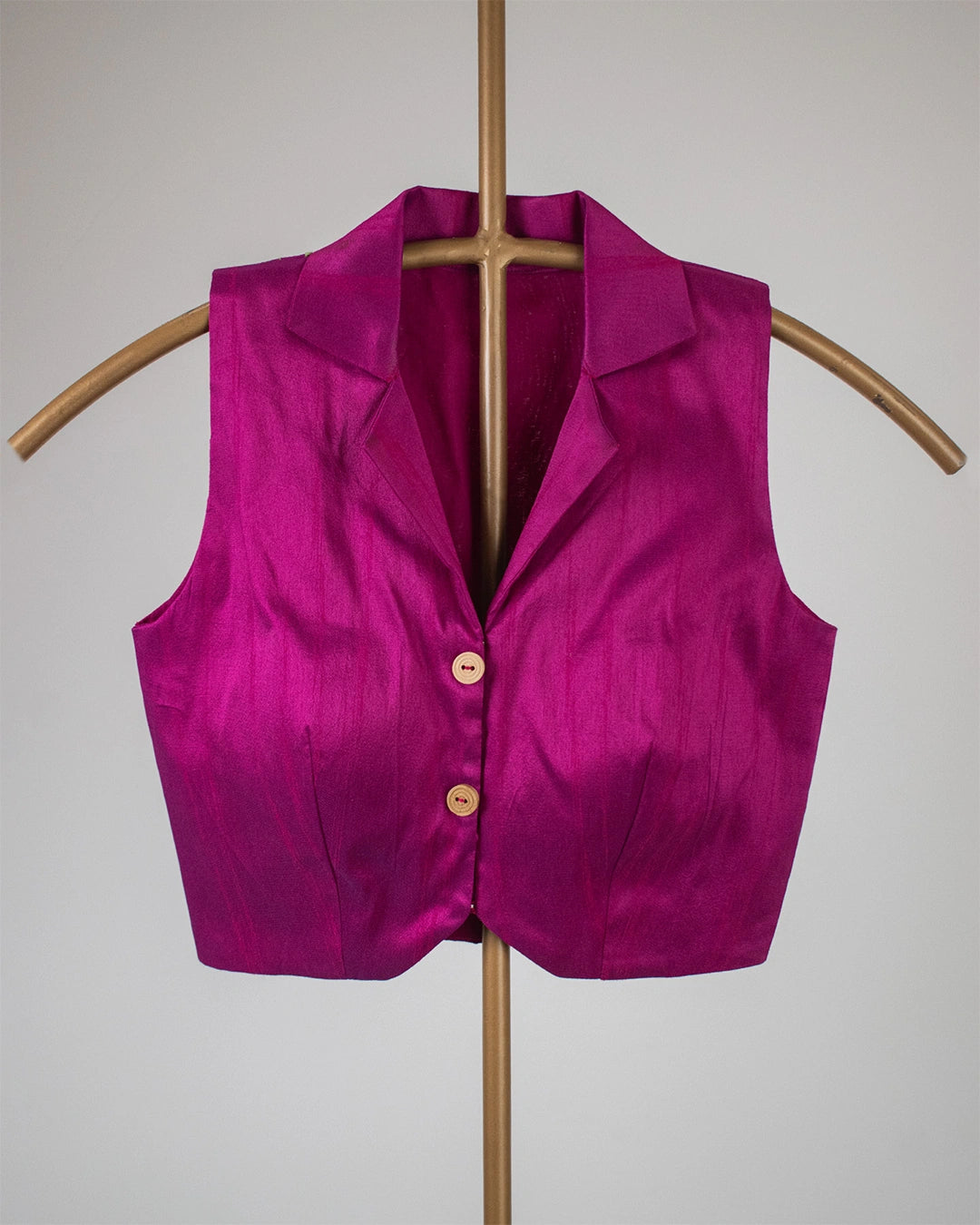 Purple Floral Lapel Blouse