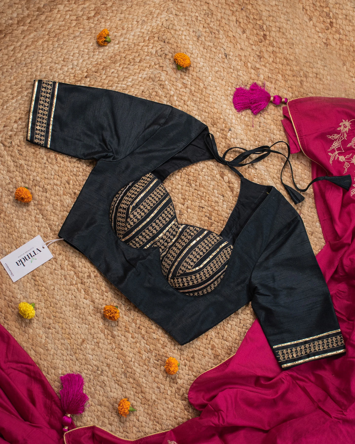 Rubari Black Blouse