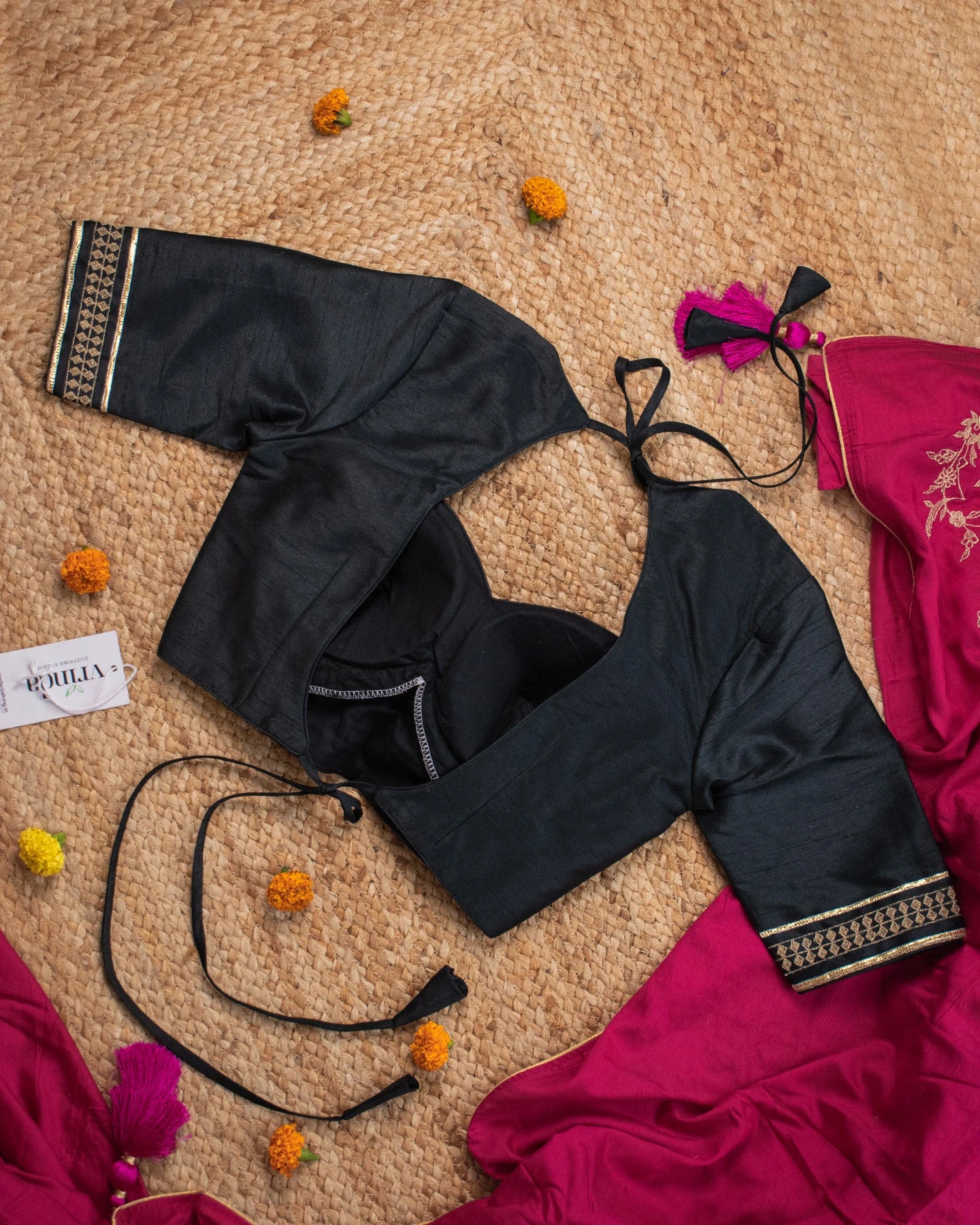 Rubari Black Blouse