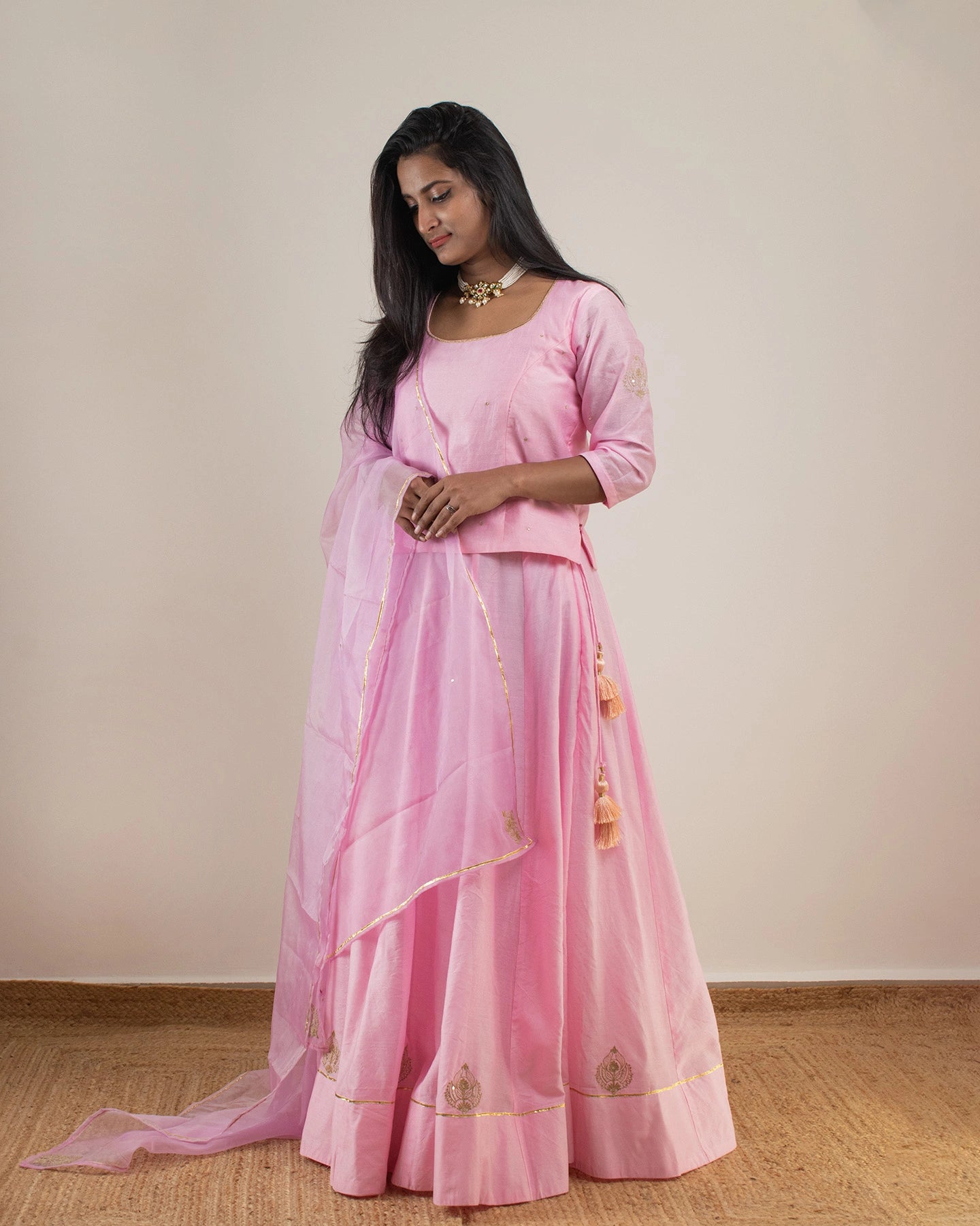 Samarvi Baby Pink Lehenga Set