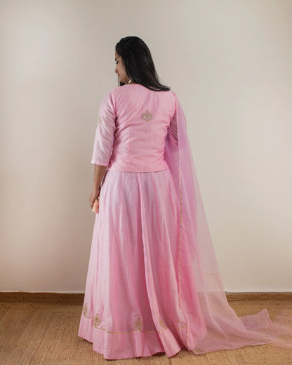 Samarvi Baby Pink Lehenga Set