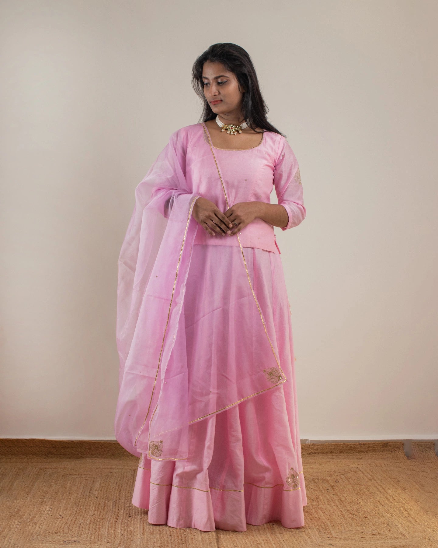 Samarvi Baby Pink Lehenga Set