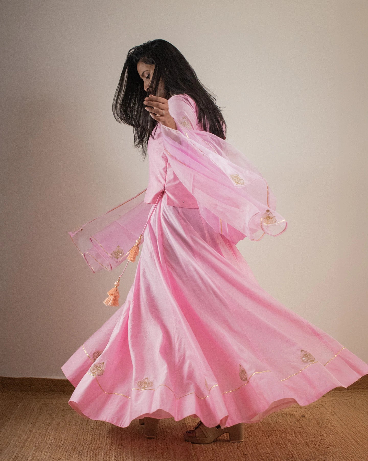 Samarvi Baby Pink Lehenga Set