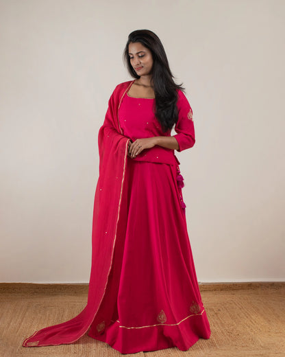 Samarvi Hot Pink Lehenga Set