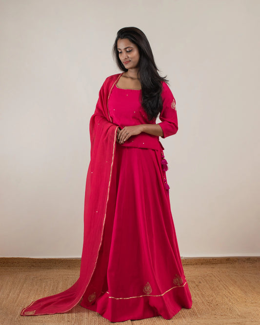 Samarvi Hot Pink Lehenga Set