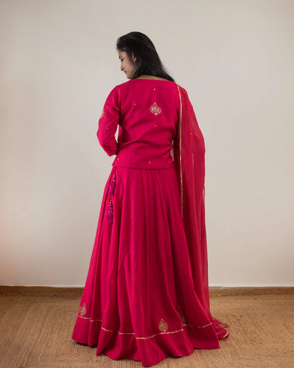 Samarvi Hot Pink Lehenga Set