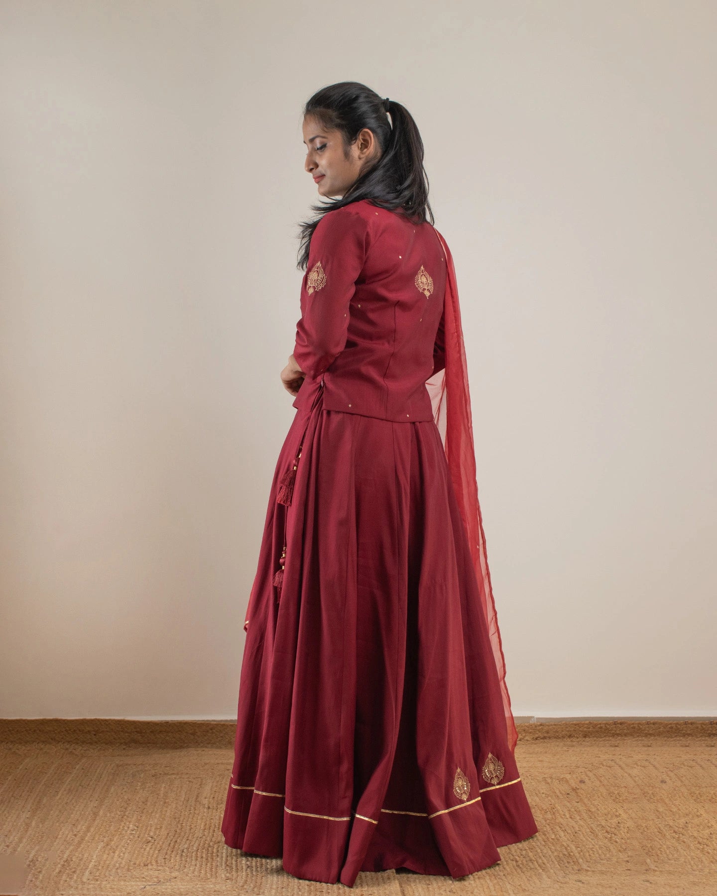 Samarvi Maroon Lehenga Set