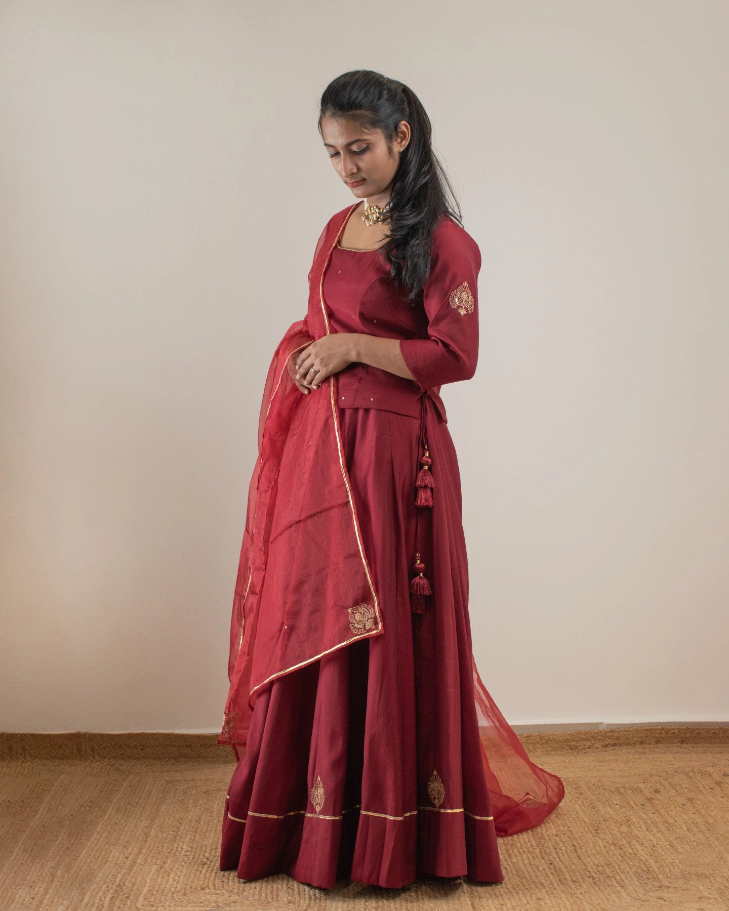 Samarvi Maroon Lehenga Set