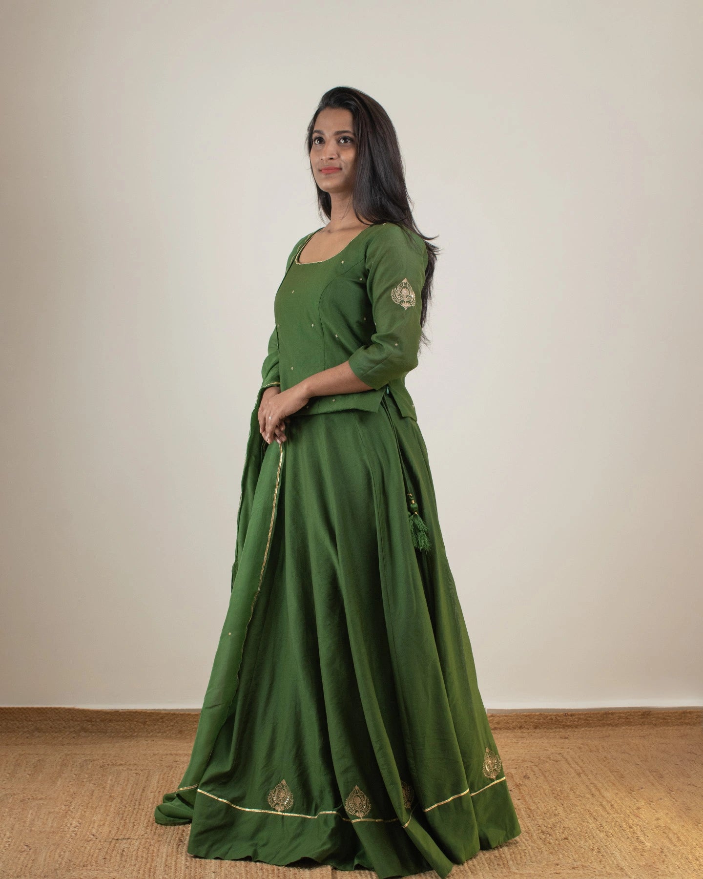 Samarvi Olive Lehenga Set