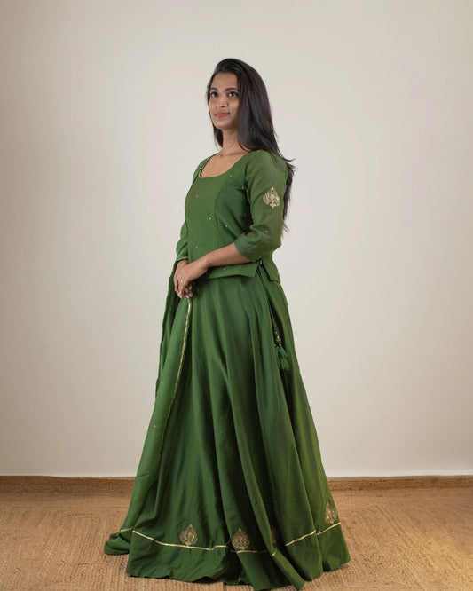 Samarvi Olive Lehenga Set