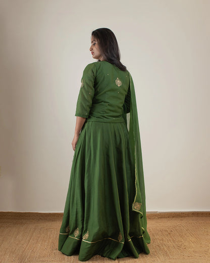 Samarvi Olive Lehenga Set