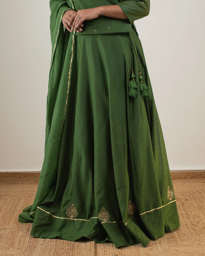 Samarvi Olive Lehenga Set