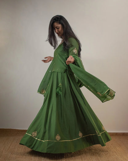 Samarvi Olive Lehenga Set