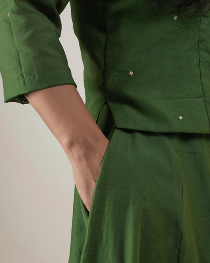 Samarvi Olive Lehenga Set