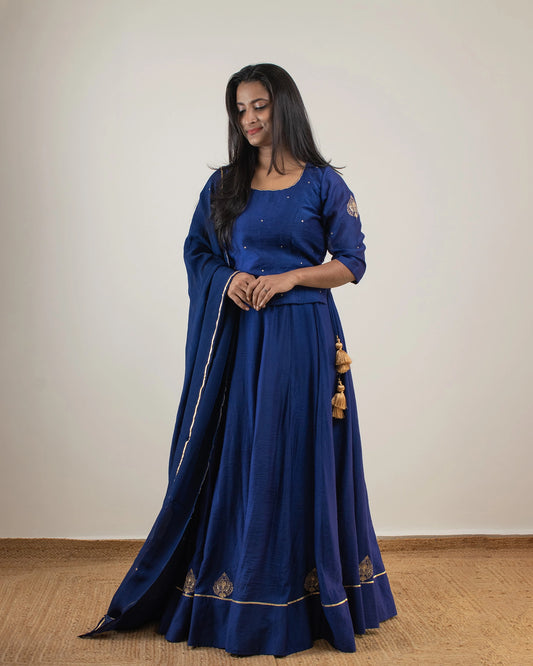 Samarvi Royal Blue Lehenga Set