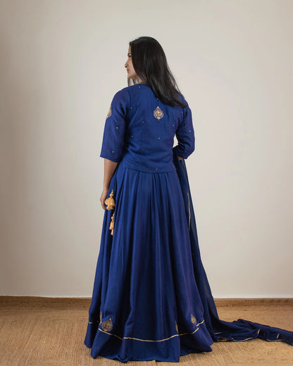 Samarvi Royal Blue Lehenga Set