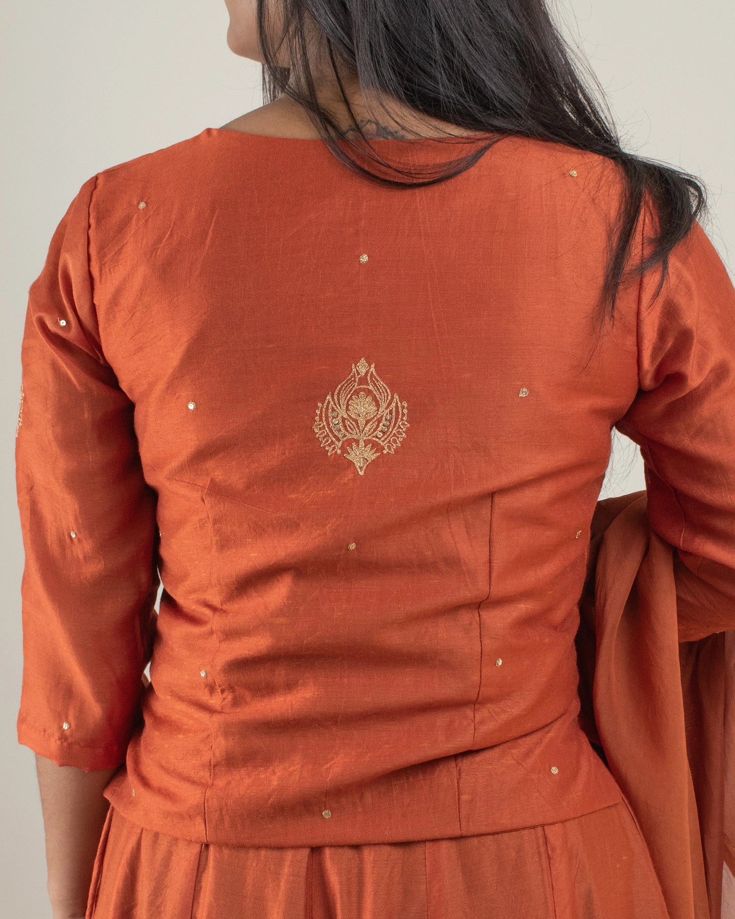 Samarvi Rust Lehenga Set