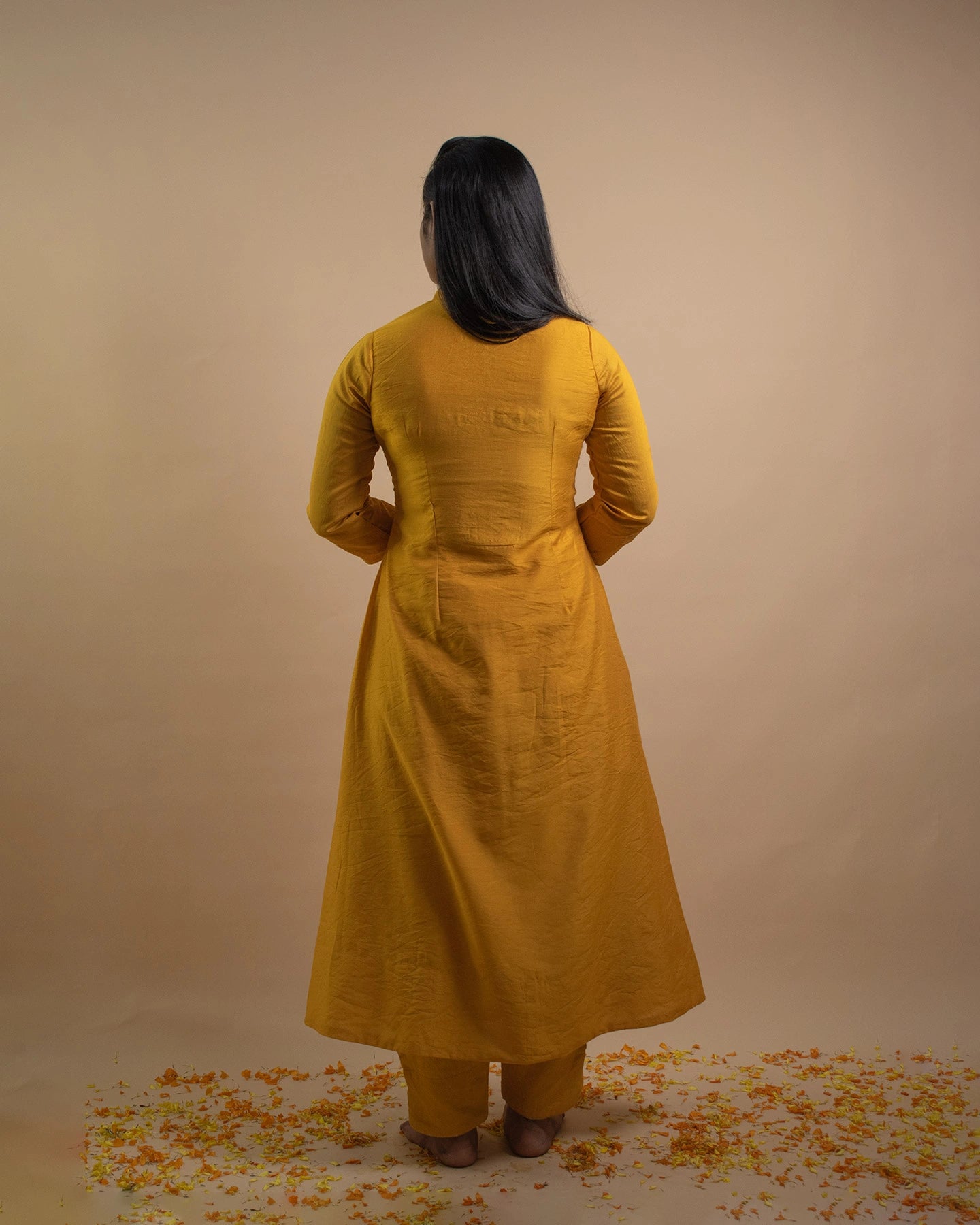 Saroj Mustard Kurta Set