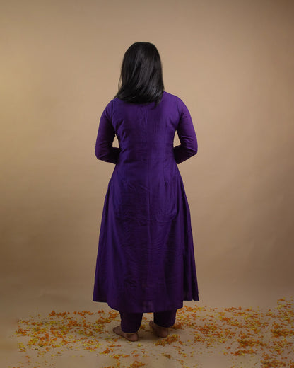 Saroj Purple Kurta Set